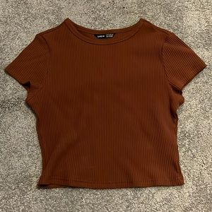Shein Crop Top Brown